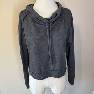 Gray Cowl Neck Hoodie